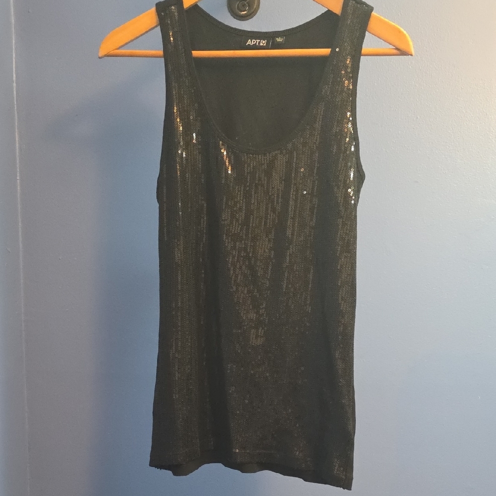 Apt. 9 Black Sequin Women's Tank Top